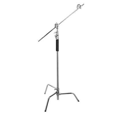 Flashpoint 10' C Stand On Turtle Base Kit, 40" Grip Arm  Two 3" Gobo Heads